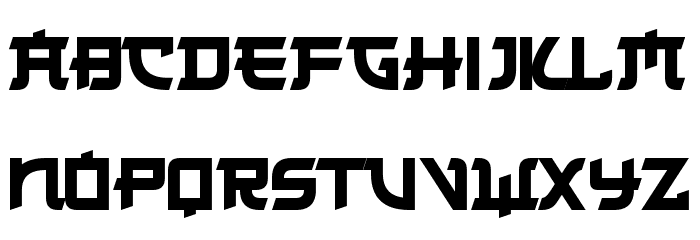 Japanese 2020 Font LOWERCASE