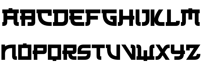 Japanese 3017 Font LOWERCASE
