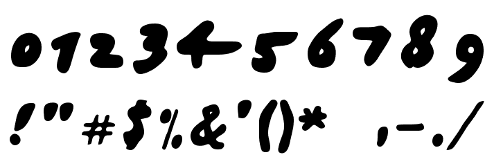 Japanese Brush Font OTHER CHARS