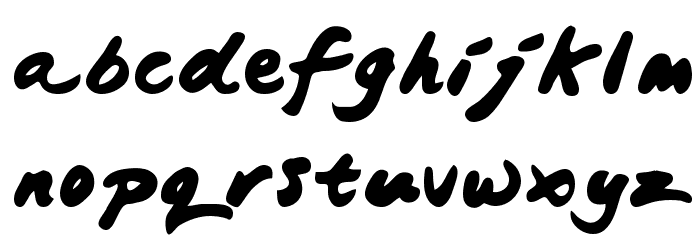 Japanese Brush Font LOWERCASE