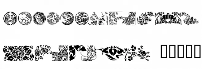Japanese Designs Schriftart Groß