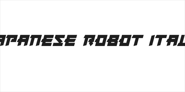 Japanese Robot Italic Logo