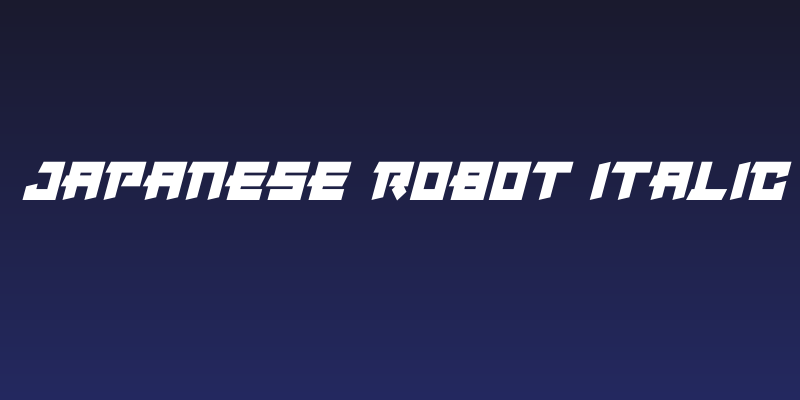 Japanese Robot Italic Social Header