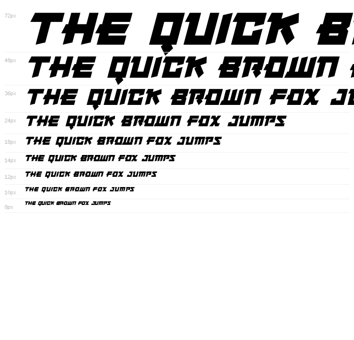 Japanese Robot Italic Waterfall