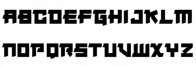 Japanese Robot Font Litere mari