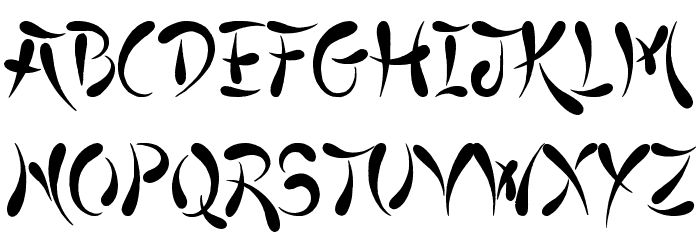 Japanese Style Font LOWERCASE