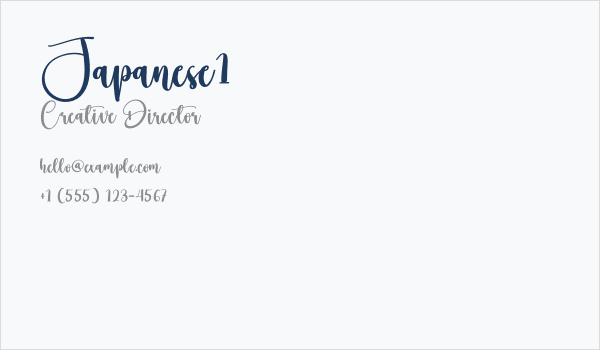 Japanese1 Business Card