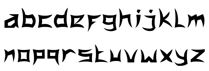 Japanola Bold Font LOWERCASE