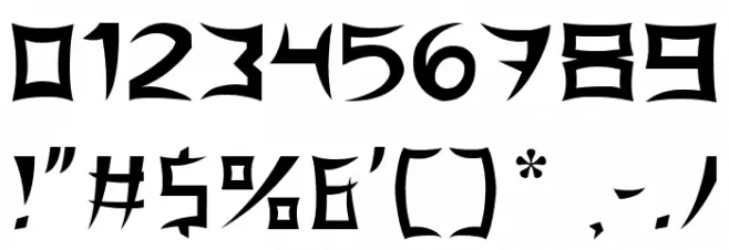 Japanola Font OTHER CHARS