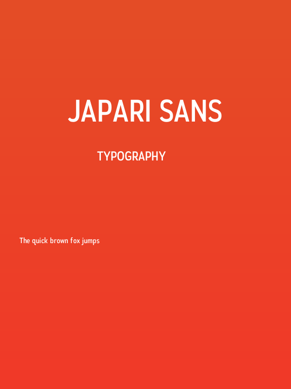 Japari Sans Poster