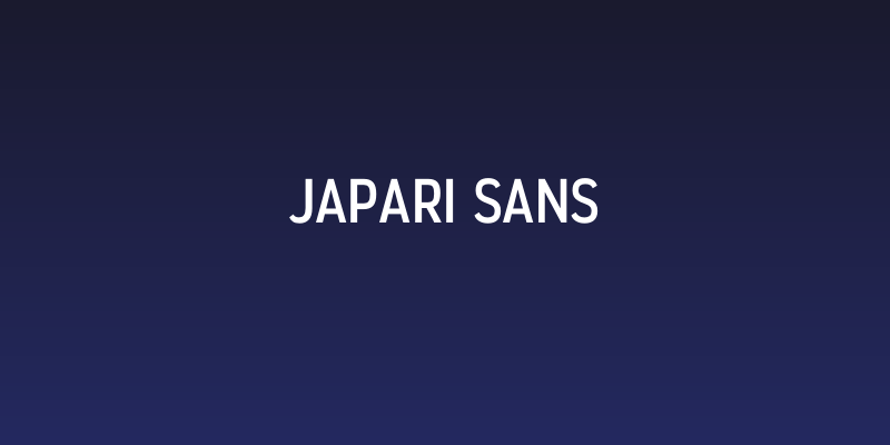 Japari Sans Social Header