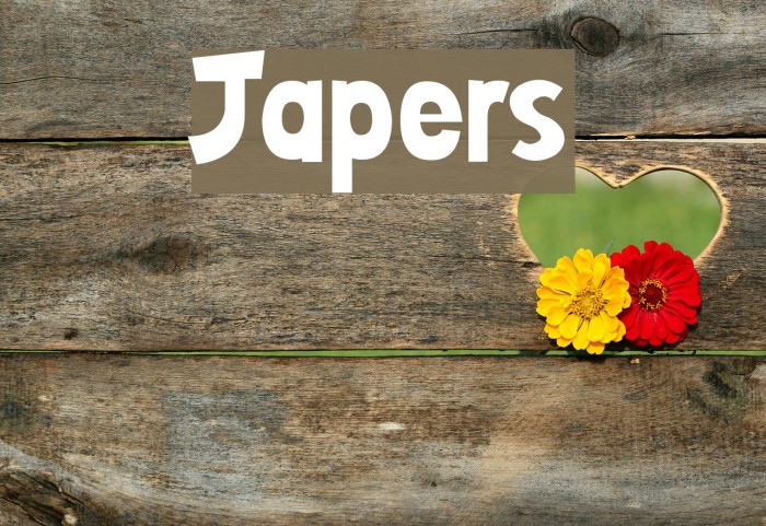 Japers Font examples