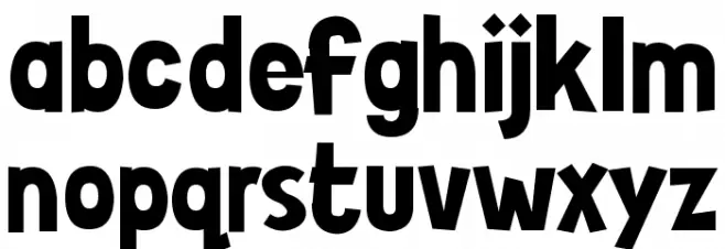 Japers Schriftart Kleinbuchstaben