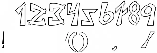 JaponesaOutline Font OTHER CHARS