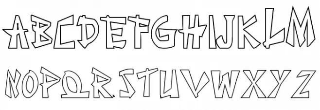 JaponesaOutline 字体 大写
