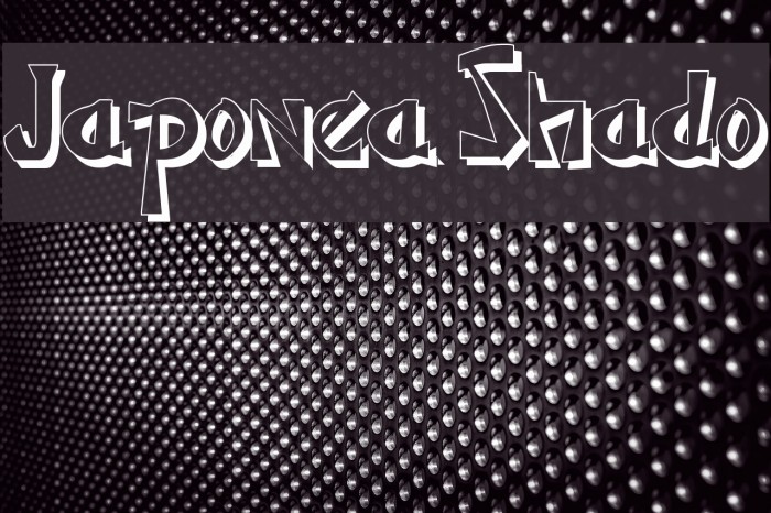 JaponesaShadow Font examples
