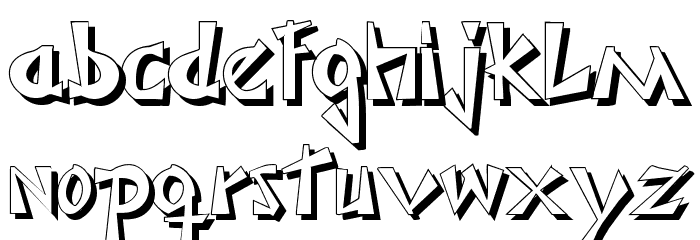 JaponesaShadow Font LOWERCASE
