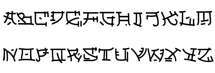 Japperneese Font LOWERCASE