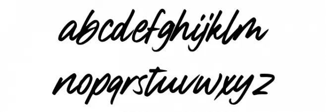 Jaqartall Schriftart Kleinbuchstaben