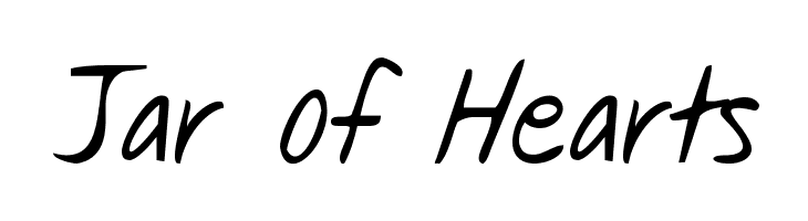 Jar of Hearts Font
