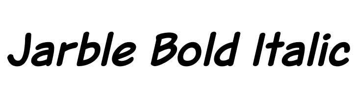 Jarble Bold Italic Font