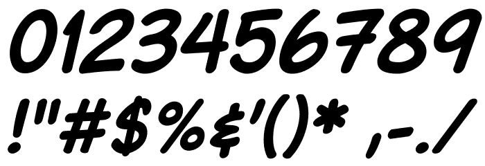 Jarble Bold Italic Font OTHER CHARS