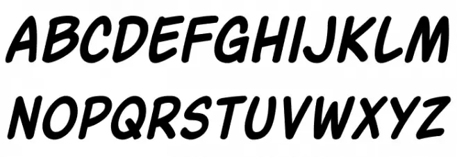 Jarble Bold Italic Caratteri MAIUSCOLE