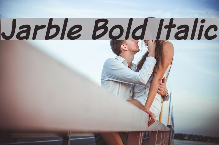 Jarble Bold Italic Font examples