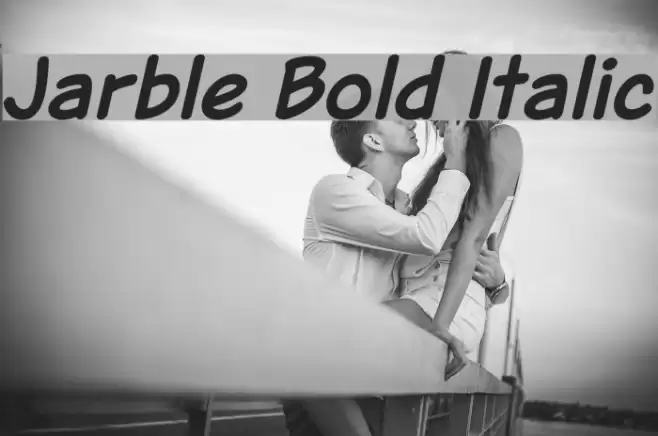 Jarble Bold Italic  examples