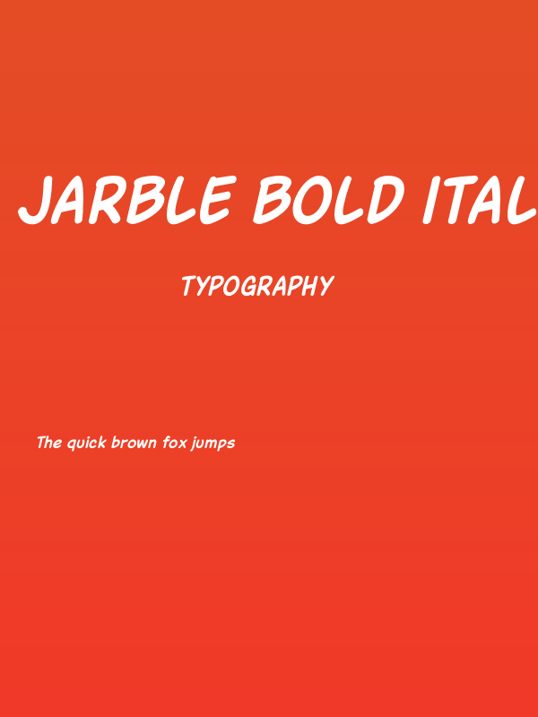 Jarble Bold Italic Poster