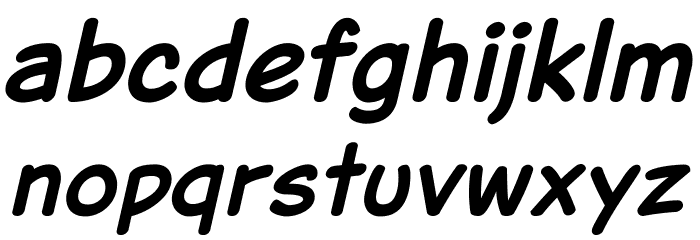 Jarble Bold Italic Font LOWERCASE