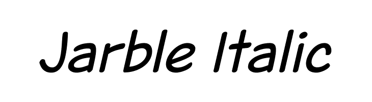 Jarble Italic Font