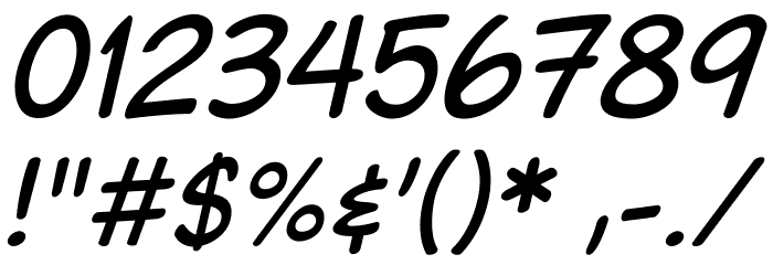 Jarble Italic Font OTHER CHARS