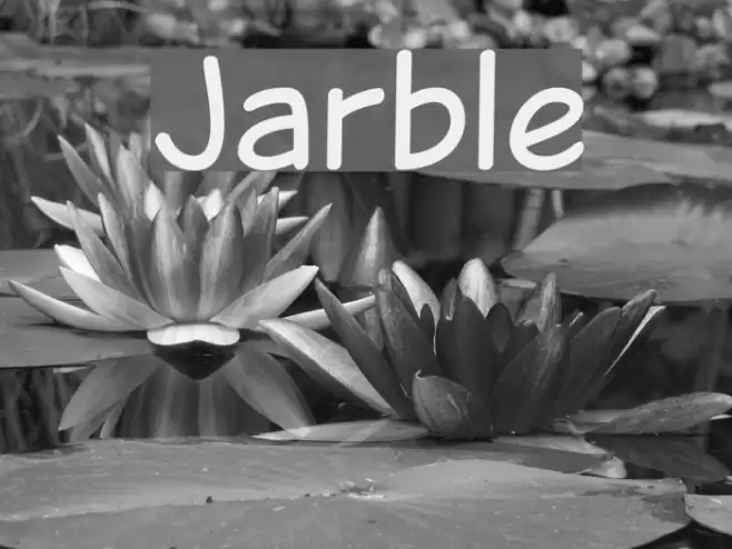 Jarble Font examples