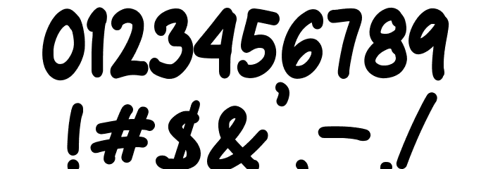 Jarbomhollow Font OTHER CHARS