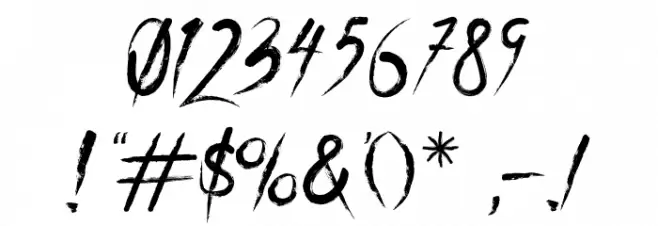 Jared Regular Font OTHER CHARS