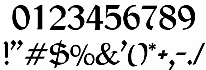 Jarrow Font OTHER CHARS