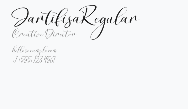 JartifisaRegular Business Card