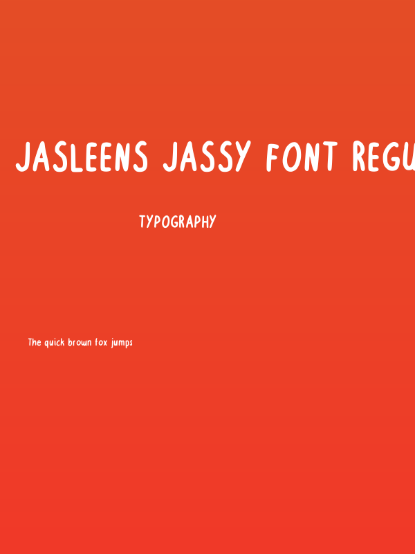 Jasleens Jassy Font Regular Poster