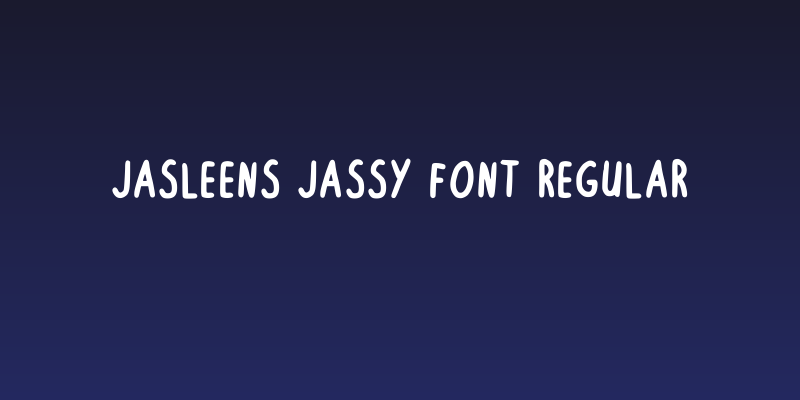 Jasleens Jassy Font Regular Social Header