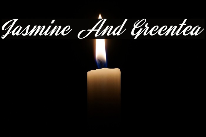 Jasmine And Greentea Font examples