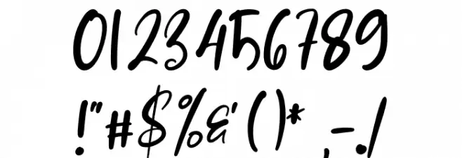 Jasmine Daily Font OTHER CHARS