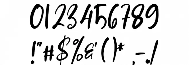 Jasmine Daily Font OTHER CHARS