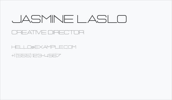 Jasmine Laslo Business Card