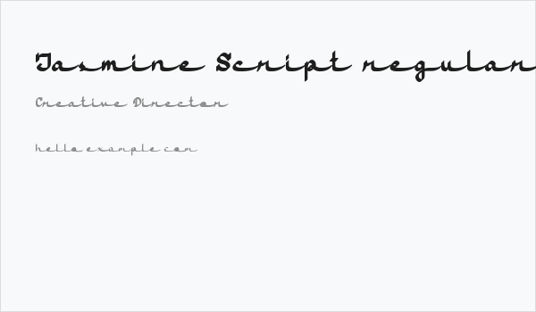 Jasmine Script regular Business Card