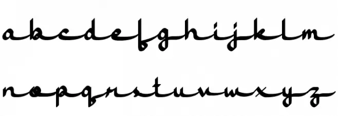 Jasmine Script regular Font LOWERCASE