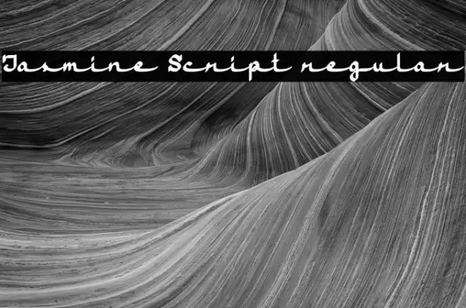 Jasmine Script regular Font examples