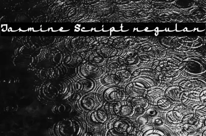 Jasmine Script regular Font examples