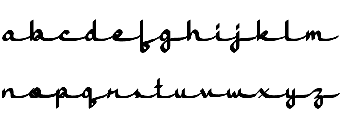Jasmine Script regular Font LOWERCASE