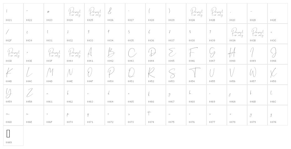 Jasmine Character Map